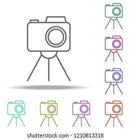camera stand icon. Elements of photography in multi color style icons. Simple icon for websites, web design, mobile app, info graphics