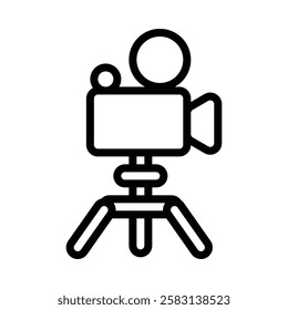 Camera Stand icon illustration in line style. Perfect for website mobile app presentation. Suitable for any user interface and user experience