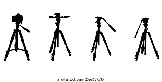 Camera stand vector illustration of a camera tripod.
