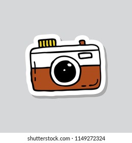 camera sticker doodle icon