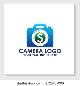 camera store icon logo design template vector