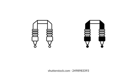 camera strap icon with white background vector stock illustration