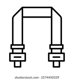 Camera strap Vector Line Icon Design