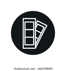 diseño de icono de estilo de banda de cámara, equipo de tecnología fotográfica, enfoque fotográfico digital y tema electrónico Ilustración vectorial