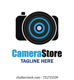 camera studio, shutter, camera store icon with text space for your slogan, tag line, vector illustration