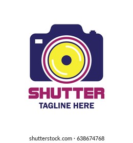 camera studio, shutter, camera store logo with text space for your slogan / tag line, vector illustration