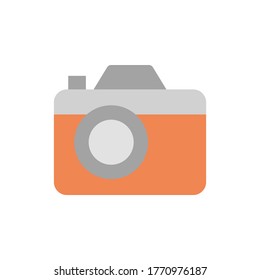 Kamera, Sommersymbol. Einfache, farbige Vektorelemente von Ferien-Symbolen für i und ux, Website oder mobile Anwendung