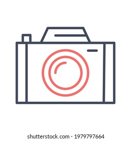 Camera, summer, photo Icon vector image. Can be used for Summer and Holidays. Suitable for mobile apps, web apps and print media.