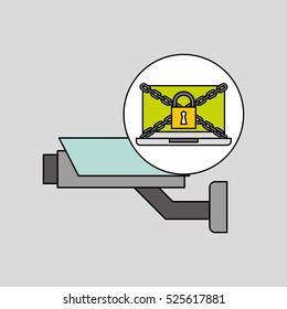camera surveillance security internet technology vector illustration eps 10