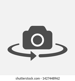 Camera switch isolated on white background. Vector illustration. Eps 10.