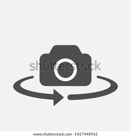 Camera switch isolated on white background. Vector illustration. Eps 10.
