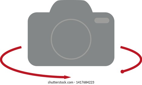 Camera switch vector icon. Photo camera sign icon. Filled flat sign for mobile concept and web design. Rotate photo camera mode simple solid icon. Change front to back