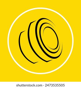 Camera symbol abstract beautiful yellow background vector illustration design