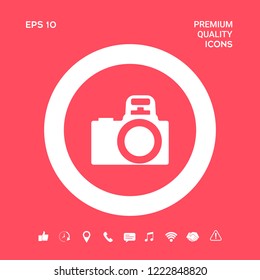 Camera symbol icon. Graphic elements for your design