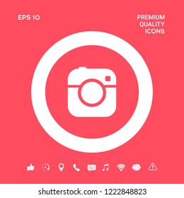 Camera symbol icon. Graphic elements for your design