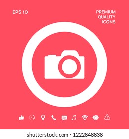 Camera symbol icon. Graphic elements for your design