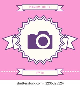 Camera symbol icon. Graphic elements for your design