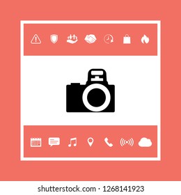 Camera symbol icon. Graphic elements for your design