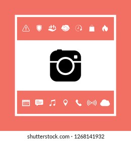 Camera symbol icon. Graphic elements for your design