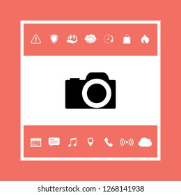Camera symbol icon. Graphic elements for your design