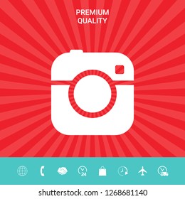 Camera symbol icon. Graphic elements for your design