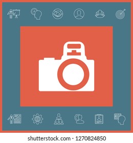 Camera symbol icon. Graphic elements for your design