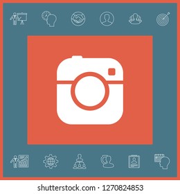 Camera symbol icon. Graphic elements for your design