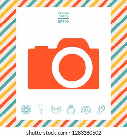 Camera symbol icon. Graphic elements for your design
