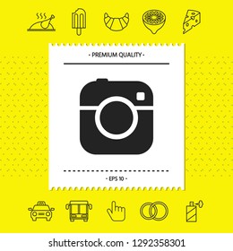 Camera symbol icon. Graphic elements for your design