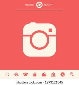 Camera symbol icon. Graphic elements for your design