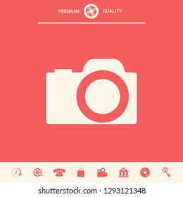 Camera symbol icon. Graphic elements for your design