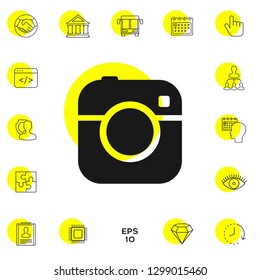 Camera symbol icon. Graphic elements for your design