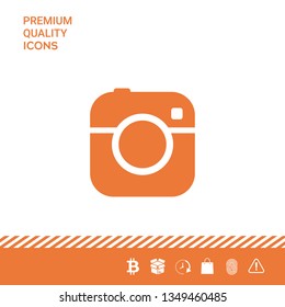 Camera symbol icon. Graphic elements for your design