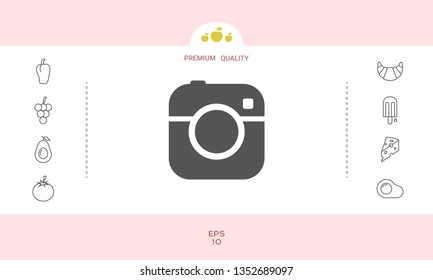 Camera symbol icon. Graphic elements for your design