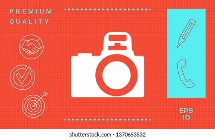 Camera symbol icon. Graphic elements for your design