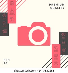 Camera symbol icon. Graphic elements for your design