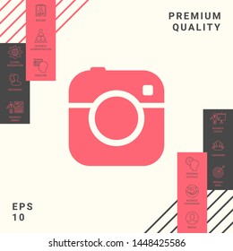 Camera symbol icon. Graphic elements for your design