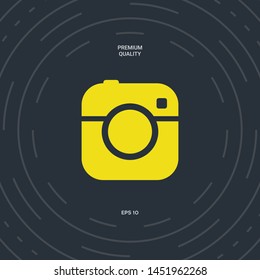 Camera symbol icon. Graphic elements for your design