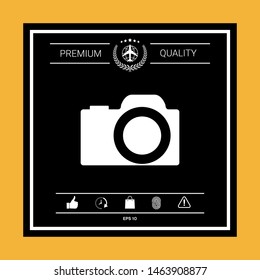 Camera symbol icon. Graphic elements for your design
