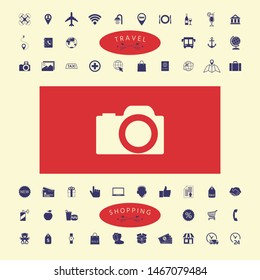 Camera symbol icon. Graphic elements for your design