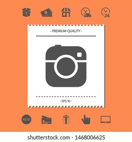 Camera symbol icon. Graphic elements for your design