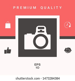 Camera symbol icon. Graphic elements for your design