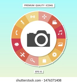 Camera symbol icon. Graphic elements for your design