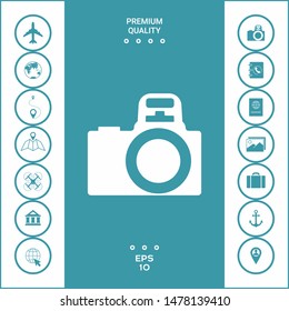 Camera symbol icon. Graphic elements for your design