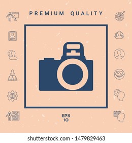 Camera symbol icon. Graphic elements for your design