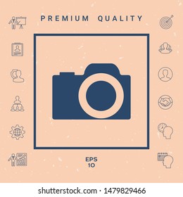 Camera symbol icon. Graphic elements for your design