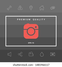 Camera symbol icon. Graphic elements for your design
