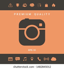 Camera symbol icon. Graphic elements for your design
