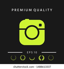 Camera symbol icon. Graphic elements for your design