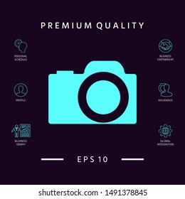 Camera symbol icon. Graphic elements for your design